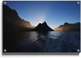 Walljar - Milford Sound - Muurdecoratie - Plexiglas schilderij