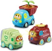 VTech Toet Toet Speelgoed Auto's - ECO Trio Pack NL - Educatief Speelgoed - Brandweer, Kiepwagen & Recycletruck - 1 tot 5 Jaar