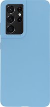 BMAX Siliconen hard case hoesje voor Samsung Galaxy S21 Ultra - Hard Cover - Beschermhoesje - Telefoonhoesje - Hard case - Telefoonbescherming - Blauw