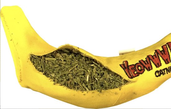 Catnip Banaan Kicker | Catnip Kattenkruid Speeltje voor Katten | Banaan met Catnip | Geel | 18 cm