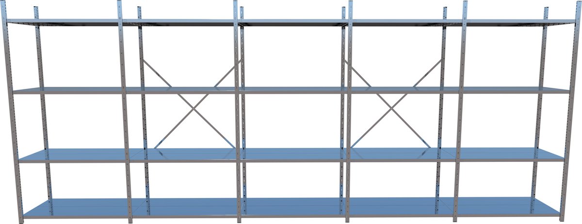 Errex Professionele Stellingkast metaal 200x60x504cm (hxdxb)