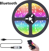 Smart LED strip - 5 meter - RGB - Wifi + App - Flexibele Licht Met Diode DC5V TV Backlight Geschikt voor Thuis LED Lichtbalk RGB 2835 Kleur Bluetooth USB Infrarood