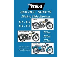 BSA BANTAM D1-D3-D5-D7 'SERVICE SHEETS' 1948-1966 RIGID, SPRING FRAME AND SWING ARM 125cc-150cc-175cc MODELS