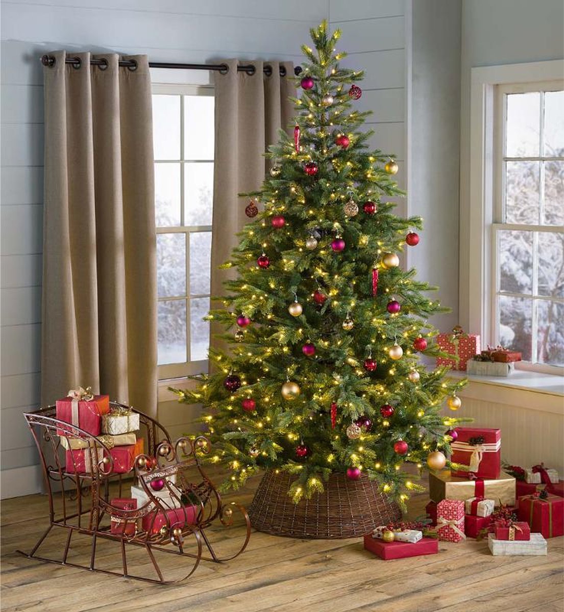 Everlands Grandis Fir Kunstkerstboom - Kerstboom - 210 cm - 550 LED – foto 7