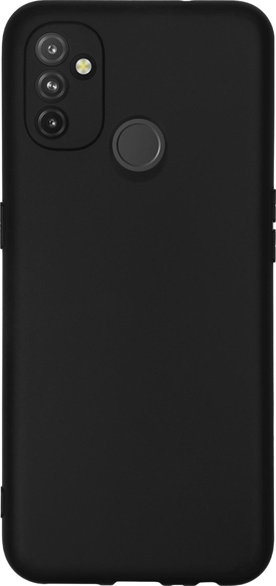 BMAX Essential matte case geschikt voor OnePlus N100 Hoesje - Dun en beschermend telefoonhoesje - Case - Beschermhoesje - Telefoonhoesje - Hard case - Telefoonbescherming - Zwart
