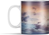 Mok - Oranje zonsondergang met een regenboog - 350 ml - Beker
