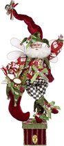 Mark Roberts Santa - Harlekijn kerstelf - Kerstsok houder - rood groen - 48cm - Collector's item