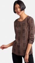 Blouseshirt met lange mouwen en glencheckprint