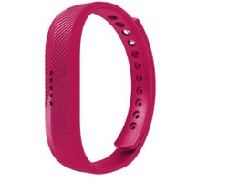 Siliconen sporthorloge bandje Rozenrood geschikt voor Fitbit Flex 2 - Kliksluiting – Armband Rose Red - Maat: zie maatfoto