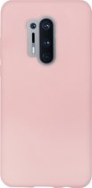 BMAX Siliconen hard case hoesje voor Oneplus 8 Pro - Hard Cover - Beschermhoesje - Telefoonhoesje - Hard case - Telefoonbescherming - Lichtroze