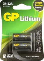 CR123A batterij GP lithium 3V 2 stuks