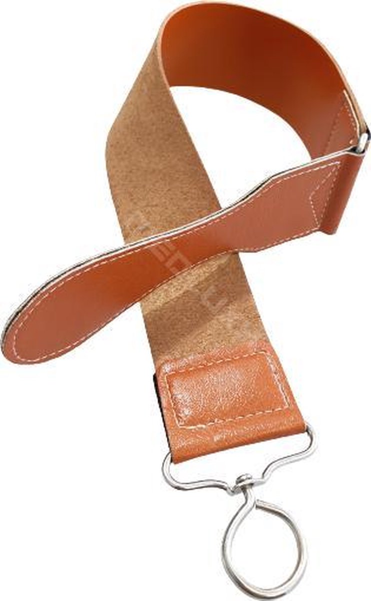 Goedkoopste MEDLUXY - Leren Scheerriem - 61cm x 5cm - Leren Strop - Slijpen van open scheermes - met Bevestigingsriem en Handvat