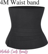 Michele Curls Beauty - Waist trainer - Waist Wrap band - Zwart - 4 meter