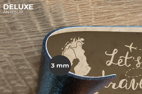 Set de table - Kaart Europa - Citation - Vintage - 45x30 cm - 6 pièces