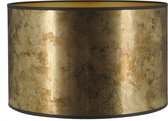 Lampenkap Cilinder - 25x25x16cm - Platinum messing - gouden binnenkant