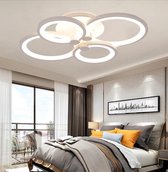 UnicLamps LED - 4 Ring Plafondlamp - Wit - Woonkamerlamp - Warm White - Moderne lamp - Plafoniere