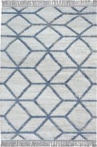 The Rug Republic Hand Woven, Punja SANDRA Ivory/Blue 160 x 230 cm CARPET