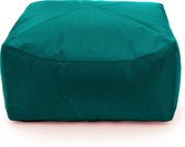 Drop & Sit Poef – Smaragd – 65 x 65 x 35 cm - Vierkant