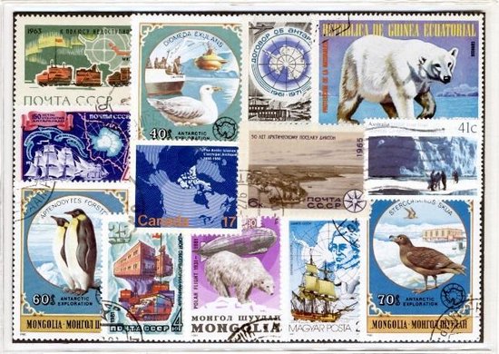 Thumbnail van een extra afbeelding van het spel Antarctica – Luxe postzegel pakket (A6 formaat) : collectie van 25 verschillende postzegels van Antarctica – kan als ansichtkaart in een A6 envelop - authentiek cadeau - kado - geschenk - kaart - zuidpool - ijs - ijsberen - natuur - sneeuw