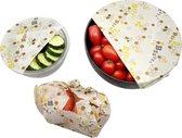 Nixnix - Bijenwas wraps - Watermeloen - Beeswax food wrap - Beewax - Bee wrap - Bijenwasdoek - Zero Waste - 3 stuks; klein, middel, groot - Herbruikbaar - Duurzaam Cadeau - Boterhamzakje - Bi