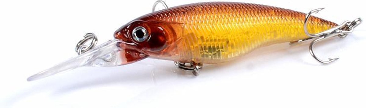 Kunstaas Roofvis - Brown Yellow - 8,5cm - Snoek - Baars - Snoekbaars - Hengelsport