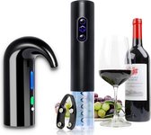 NIEUW 2 in 1 Wijnset | Elektrische kurkentrekker met Automatische Wijnschenker - Kelnersmes/foliesnijder, Wijnopener & wijn decanter - Automatische Flessenopener - beluchter - wijnstopper -20