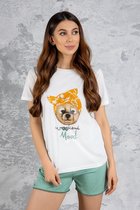 LOCAL DREAMER - DAMES KORTE PYJAMA-SET GROEN XL