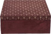 Fluweelzacht doosje velvet Bordeaux 24 x 24 x 9 cm