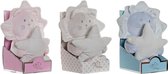 Knuffel DKD Home Decor Blauw Beige Roze Polyester (10 x 10 x 18 cm) (3 pcs)