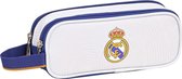 Pennenetui met 2 vakken Real Madrid C.F. Blauw Wit