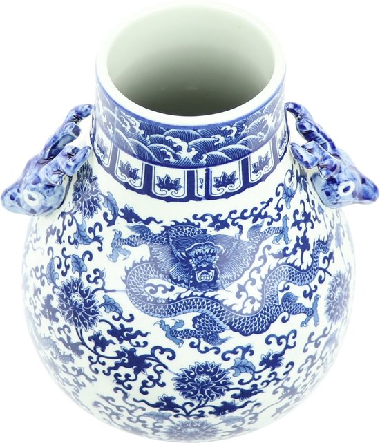 SERUMY Bloemenvaas Keramische bloem vaas Chinese retro handgeschilderde