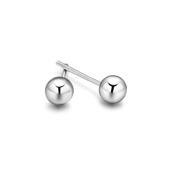 Gading@ zilver 999 Oorkoppen dames meisjes unisex- oorknopjes met bolletje - 2.5 mm 13mm