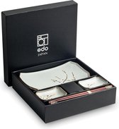 Edo Japan | HANA GREEN| Japanse Sushi Servies Set | 6-Delig | 2 Persoons | Bloem Motief