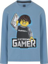 Lego wear Legowear Jongens Tshirt Lego Gamer Light Dust Blue - 140
