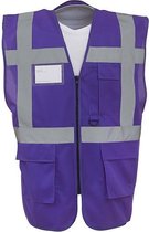 Fluo Executive Waistcoat - Purple - L - Yoko