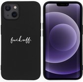 iMoshion Design voor de iPhone 13 hoesje - Fuck Off - Zwart