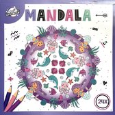 Craft Universe - Mandala kleurboek voor kinderen 24 vellen - Zeemeermin en zeedieren - geschikt voor kleurpotloden en kleurstiften