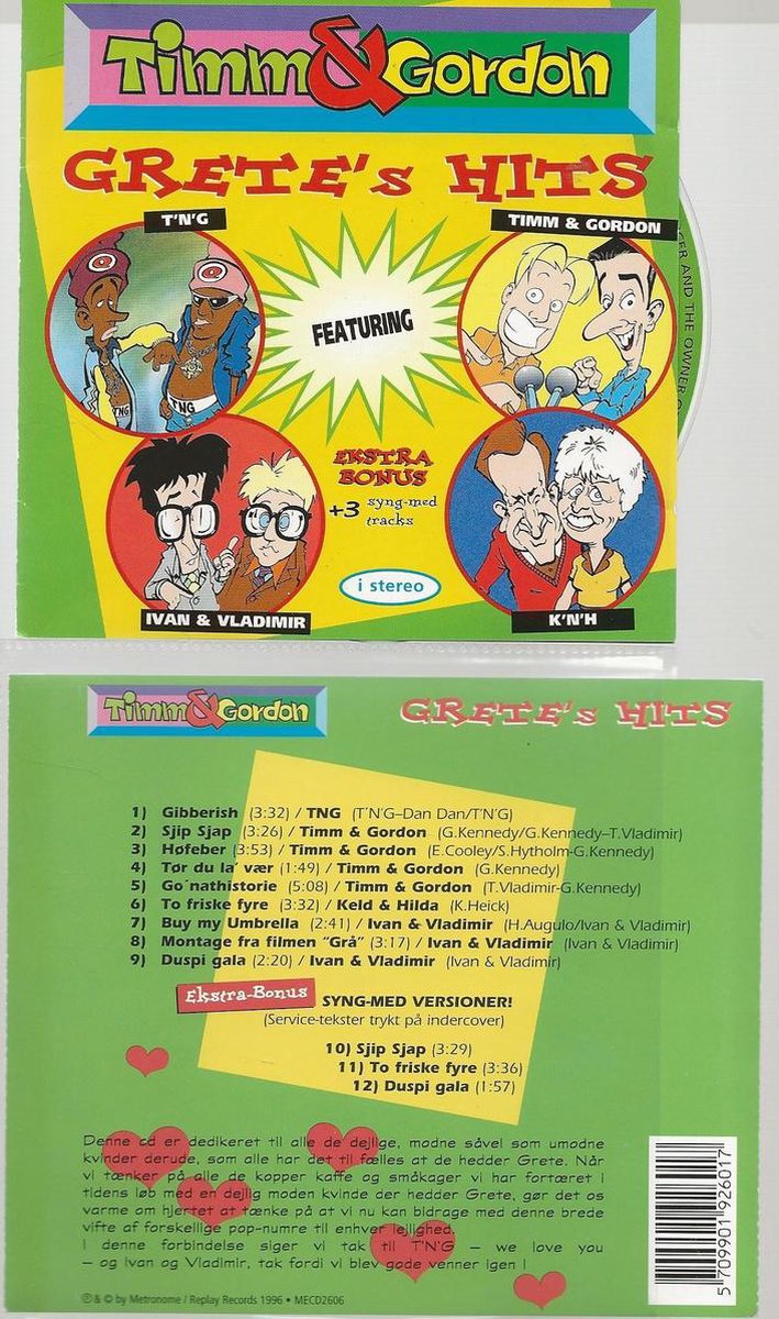 TIMM & GORDON - GRETE'S HITS