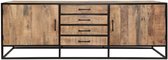 Dressoir Denver | Mangohout en staal | 210 cm