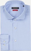 Steppin' Out Spring 2021  Regular Fit Cutaway Shirt Mannen - Regular Fit - Katoen - Blauw (44)