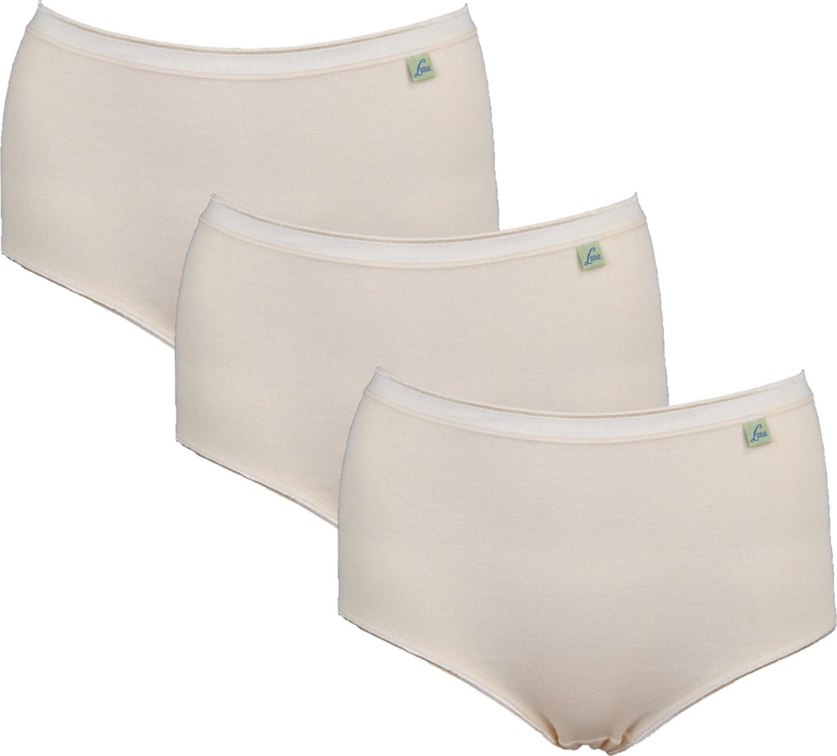 3-pack Lunatex dames Maxi slip (Taille) Huid - maat XL