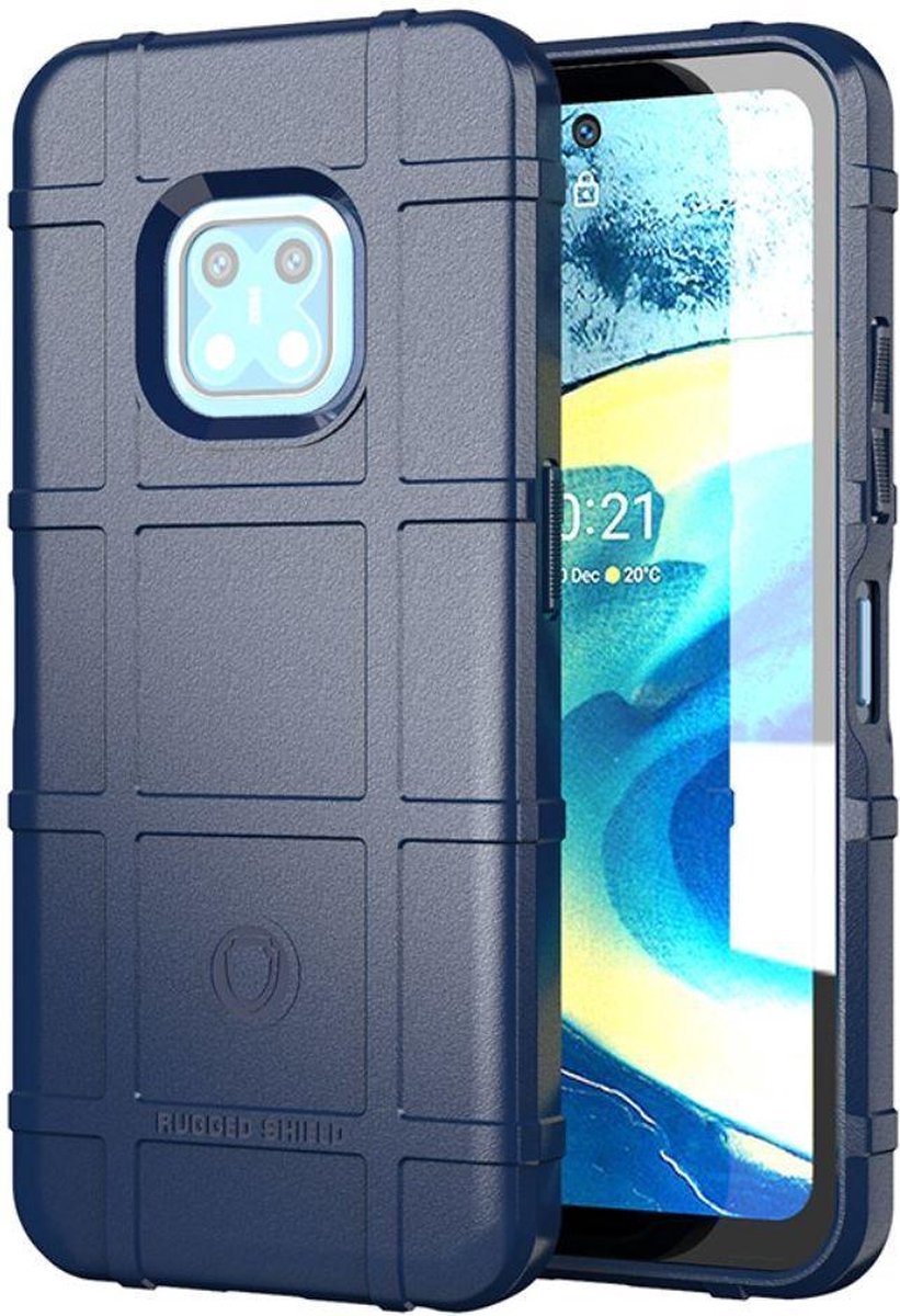 Nokia XR20 Hoesje Shock Proof Rugged Shield Back Cover Blauw