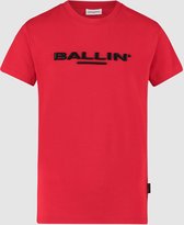 Ballin Amsterdam -  Jongens Regular Fit   T-shirt  - Rood - Maat 128