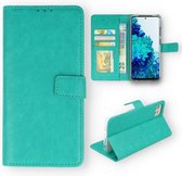 Bookcase Turquoise - Samsung Galaxy A22 5G - Portemonnee hoesje A-Quality