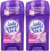 Lady Speed Stick Wild Freesia Deodorant Stick - Anti Transpirant Deo Stick met 24H Zweet Bescherming en Anti Witte Strepen - Deodorant Vrouw - 2 Stuks