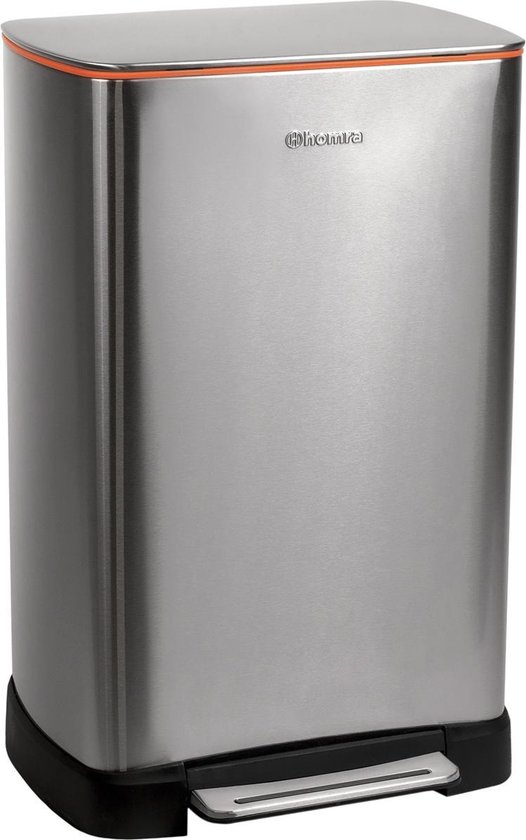 Pedaalemmer RVS 50 liter - Prullenbak met Pedaal Homra KONIQ - 50L Zilver