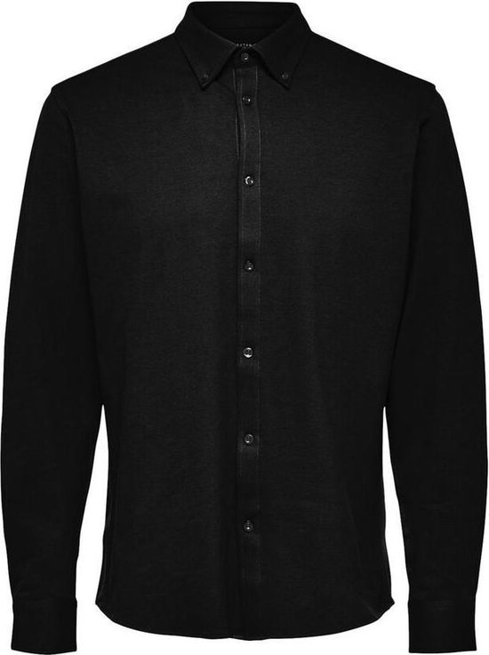Selected Slim-Fit Button Down blouse he zwart