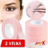 2x Wimper tape- Wimperextensions - Wimperlift - beautytape -Medische Tape Valse Wimpers- tool - huidvriendelijk - Medisch Tape 1,25cm x 9,14m Hypoallergeen - Beauty Tape - Medisch Plakband - 