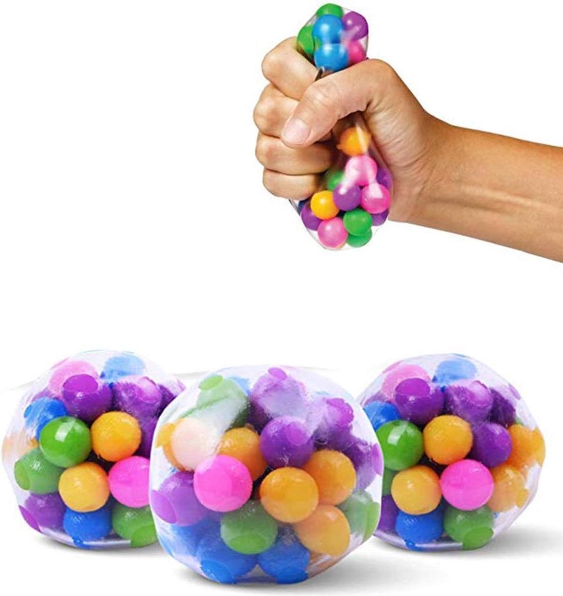 Stressballen Kinderen Zinaps Set van 3 Stress Relief Balls Toy, Soft