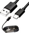 Câble de données et de charge USB-C - Câble - Câble de charge - Type C vers USB-A - Câble de charge pour téléphone - Ordinateur portable - Samsung Galaxy - Huawei - Oppo - Sony - OnePlus - 2 mètres - Zwart